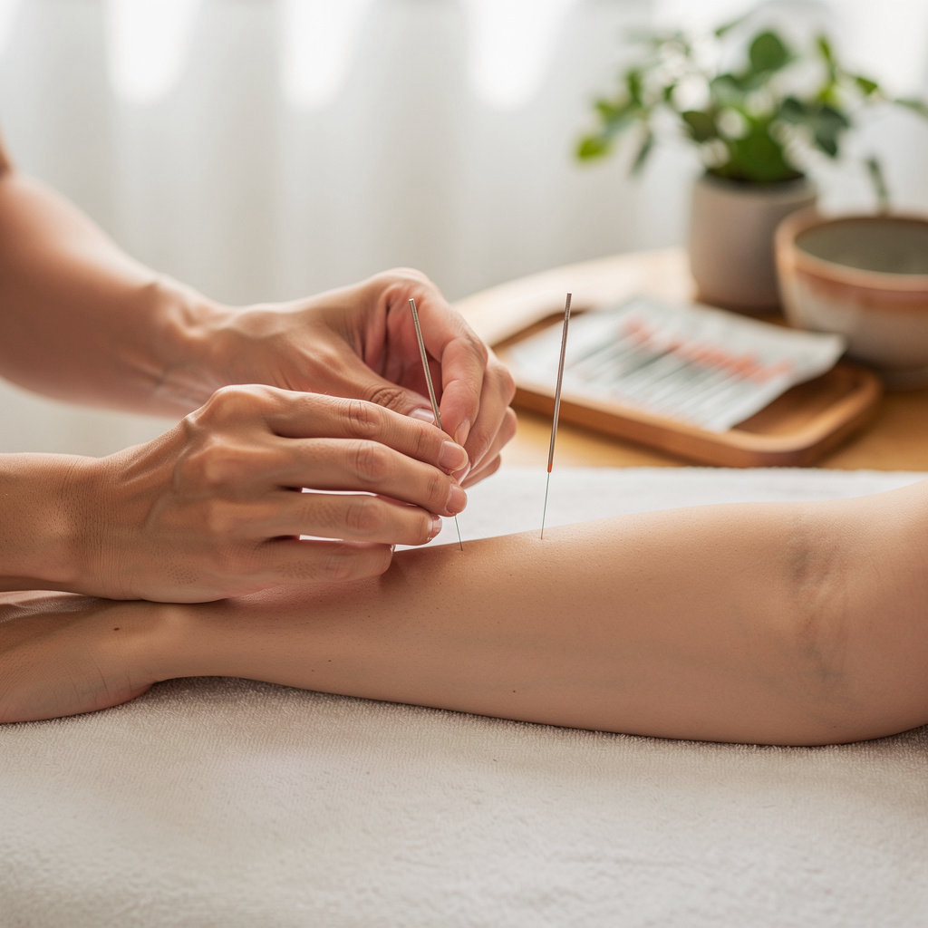 Mark Ruskin Acupuncture patient consultation in a calming Santa Barbara treatment room
